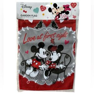 Disney Red and Gray Mickey and Minnie Garden Flag